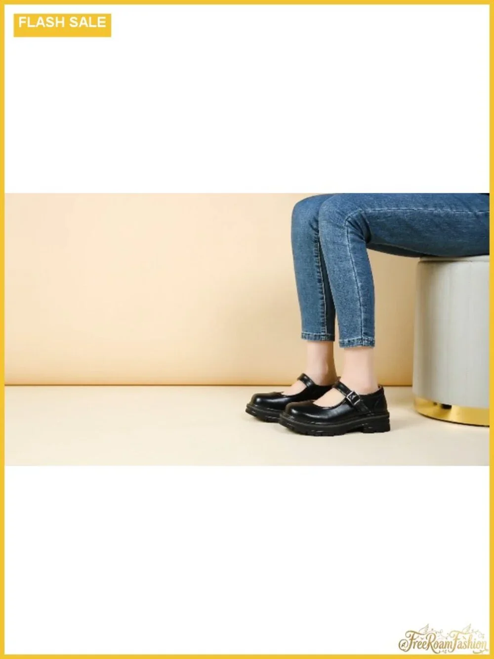 Women's Mary Jane Platform Oxford Chunky Non-Slip Faux Leather